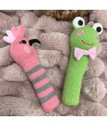 Knit Hand Rattle | Pink Galah